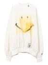 Miharayasuhiro Smiley Face-print Sweatshirt In White