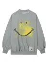 Miharayasuhiro Smiley-face Sweatshirt In Gray