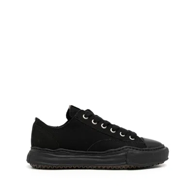 Miharayasuhiro Maison Mihara Yasuhiro Peterson Low Canvas Sneaker In Blk/blk