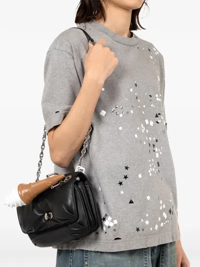 Miharayasuhiro Softserve Ice-cream-handle Shoulder Bag In Black