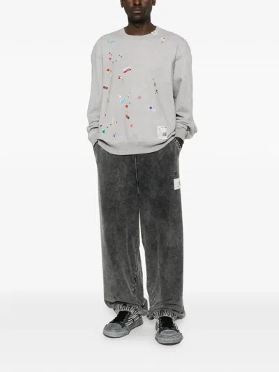 Miharayasuhiro Sticker-print Sweatshirt In Gray