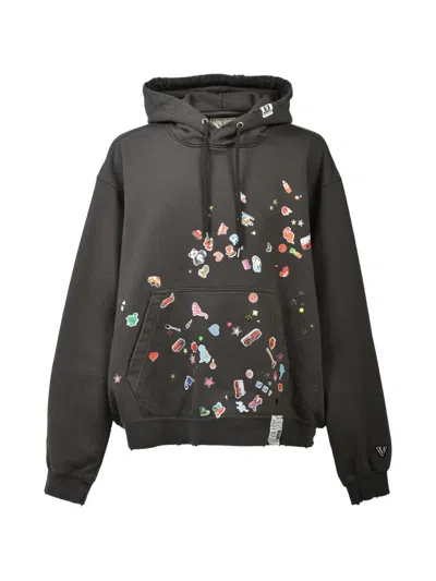 Miharayasuhiro Stickers Hoodie In Black