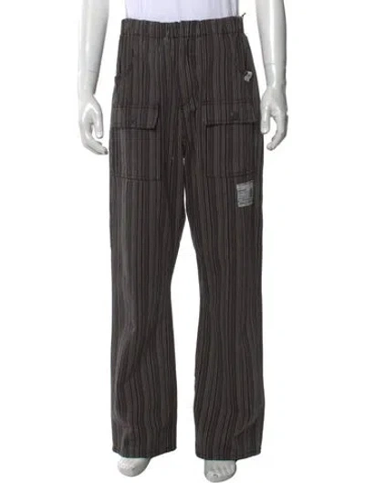 Pre-owned Miharayasuhiro Striped Cargo Pants W/ Tags In Black