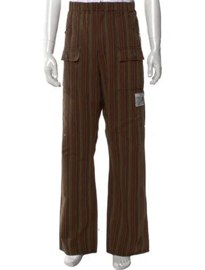 Pre-owned Miharayasuhiro Striped Cargo Pants W/ Tags In Brown