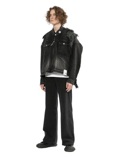 Miharayasuhiro スタッズトリム パーカー In Black