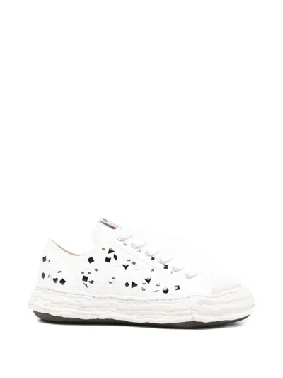 Miharayasuhiro Stud-embellished Chunky-sole Sneakers In White