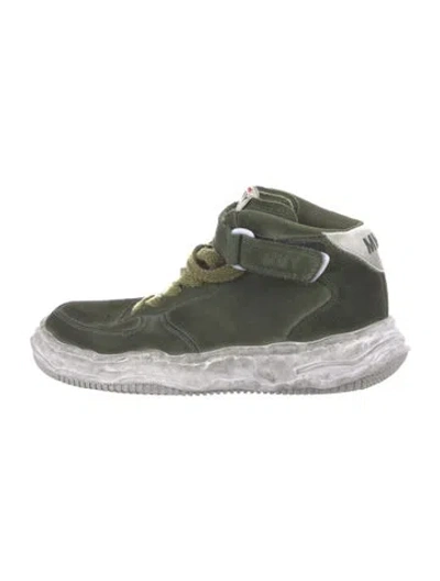 Pre-owned Miharayasuhiro Suede Chunky Sneakers In Green