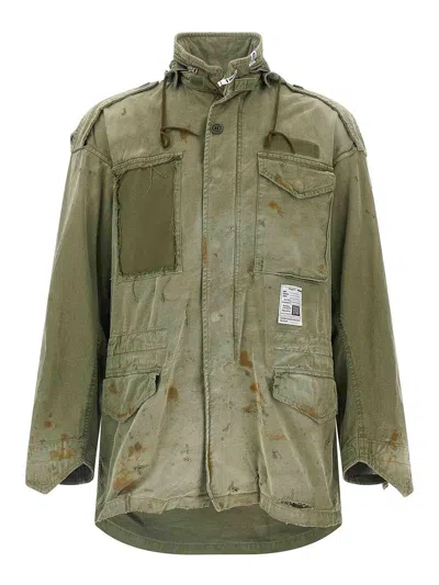 MIHARAYASUHIRO SUÉTER CON CUELLO ALTO - VERDE