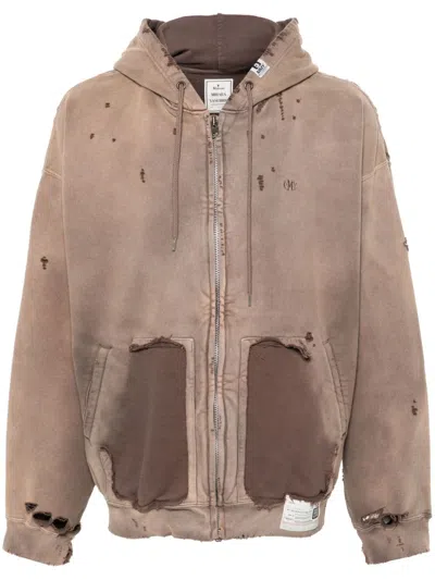 Miharayasuhiro Maison Mihara Yasuhiro Sun Faded Like Distressed Hoodie In Brown