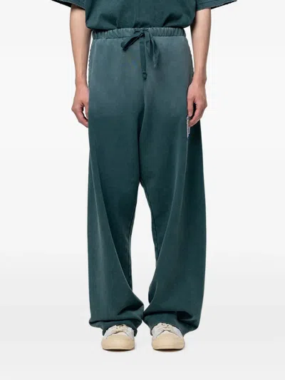 Miharayasuhiro Sun Faded Like Distressed Pants In Green