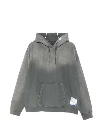Miharayasuhiro Instrumental French Terry Distressed Hoodie In Gold