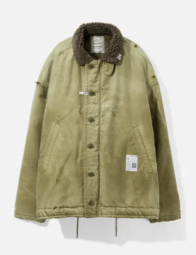 Miharayasuhiro Sun Faded Military Blouson In Green
