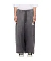 Miharayasuhiro Sun Faded Drawstring Track Pants In Black