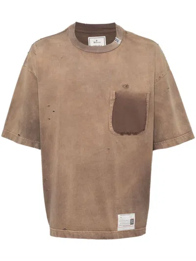 Miharayasuhiro Sun Faded T-shirt In Brown