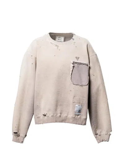Miharayasuhiro Sun-faded Sweatshirt In Neutral