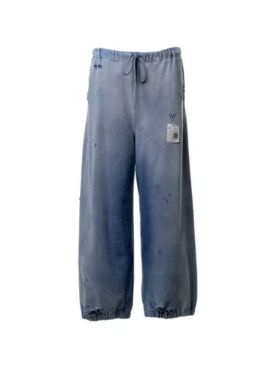 Miharayasuhiro Sun-faded-like Sweat Pants In Blue