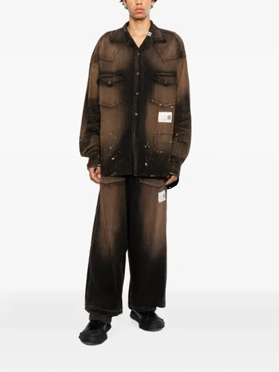 Miharayasuhiro Sweat Layered Jeans In Multi