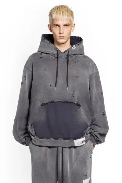 Miharayasuhiro Distressed Hoodie In Black