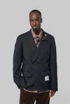 Miharayasuhiro Switch Front Blazer In Gray