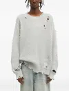 Miharayasuhiro Textured Distressed Sweater In Gray