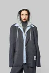 Miharayasuhiro Three Layered Houndstooth Jacket In Black