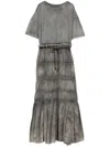 Miharayasuhiro Tiered T-shirt Maxi Dress In Black
