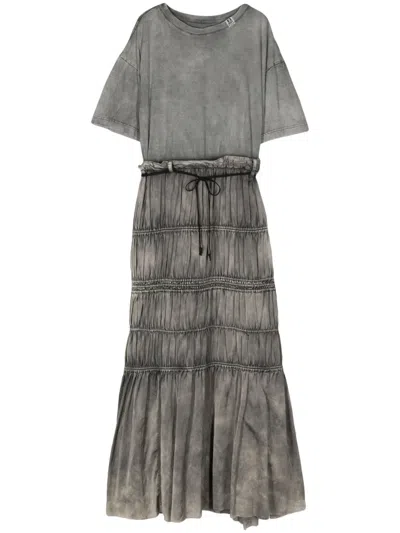 Miharayasuhiro Tiered T-shirt Maxi Dress In Black