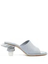Miharayasuhiro Toothpaste 65mm Leather Mules In Blue