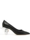 Miharayasuhiro Toothpaste Heel 60mm Leather Pumps In Black