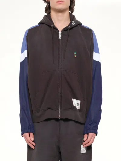 Miharayasuhiro Track Jacket Combined Parka In Brown