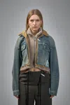 Miharayasuhiro Triple-layered Distressed Jacket In Blue
