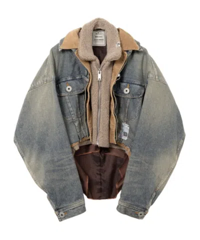 MIHARAYASUHIRO TRIPLE-LAYERED DISTRESSED JACKET