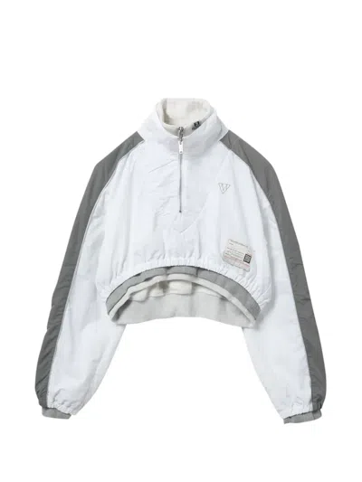 Miharayasuhiro Triple Layered Half-zip Jacket In White