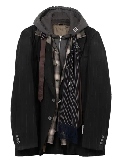 Miharayasuhiro Triple Layered Jacket In Black