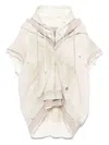 Miharayasuhiro Triple Layered Sleeveless Hoodle In Neutrals