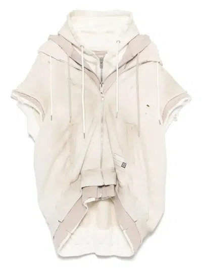 Miharayasuhiro Triple Layered Sleeveless Hoodle In Neutrals