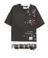 Miharayasuhiro Maison Mihara Yasuhiro Layered Washed Black T-shirt In Black