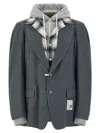 Miharayasuhiro Triple Layered Wool Blazer In Gray