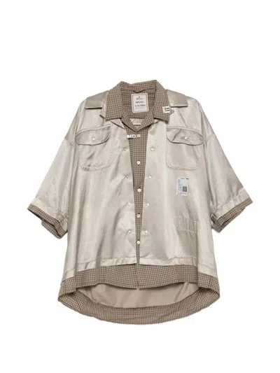 Miharayasuhiro Triple Shirt In Brown