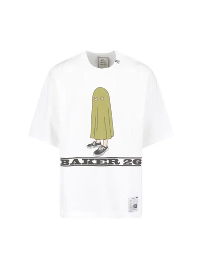 Miharayasuhiro Baker 26 Printed Short-sleeve T-shirt In White