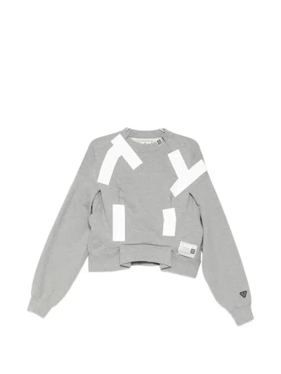 Miharayasuhiro Tucked Tape-detail Sweater In Gray