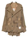 Miharayasuhiro Upside Down Trench Coat In Brown