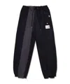 Miharayasuhiro Vertical Switching Mid-rise Track Trousers In Black