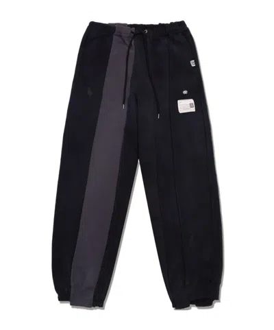 Miharayasuhiro Vertical Switching Mid-rise Track Trousers In Black