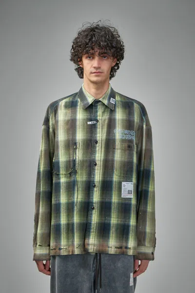 Miharayasuhiro Vintage Like Check L/s Shirt In Green