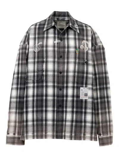 Miharayasuhiro Vintage Like Check Shirt In Black