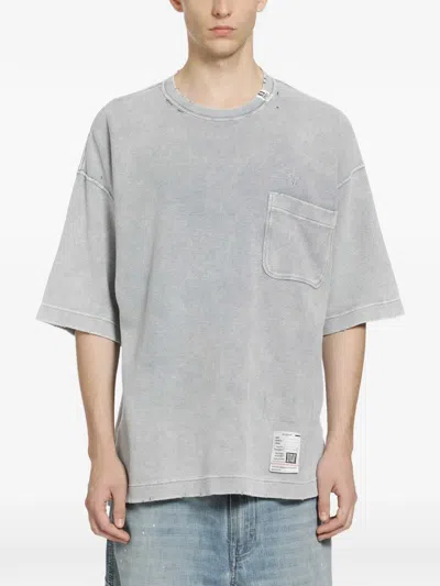 Miharayasuhiro Waffle-knit T-shirt In Gray