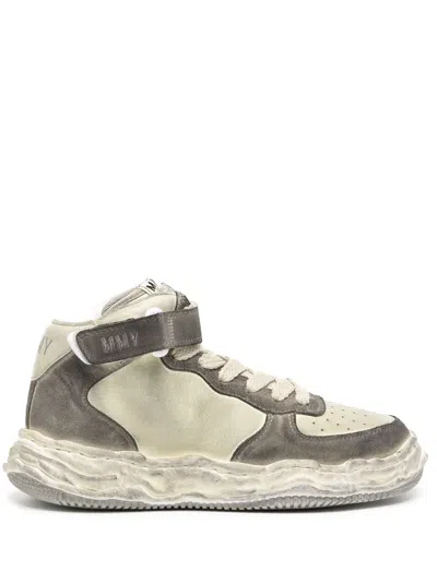 Miharayasuhiro Wayne Brushed Suede High-top Sneakers In Grey