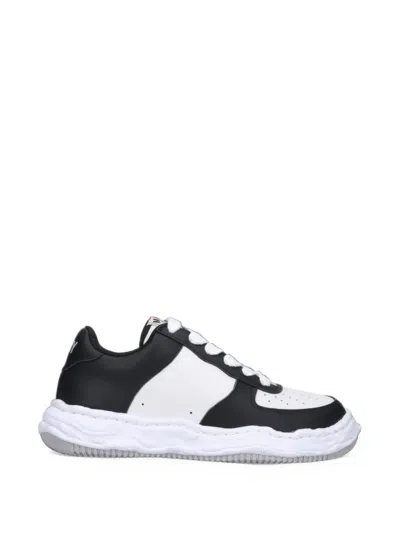 Miharayasuhiro Wayne Panelled Wavy-sole Sneakers In Black