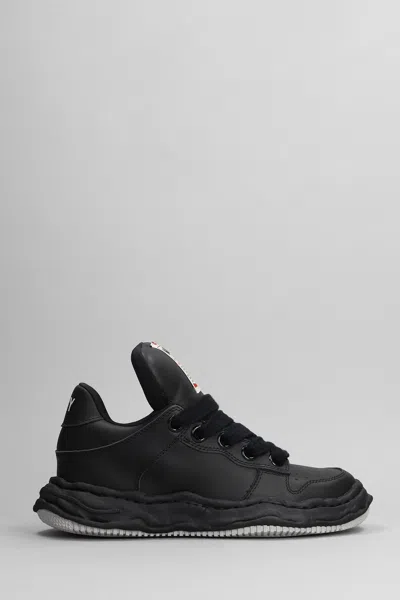 MIHARAYASUHIRO WAYNE SNEAKERS IN BLACK LEATHER